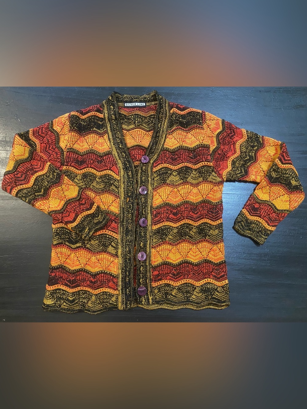 Vintage Silver Line: Sweater with tinsel and scalloped hem
